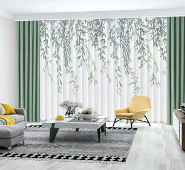 MÀN VẢI GẤM CẢN NẮNG + VOAN 3D