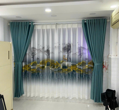 MÀN VẢI CHỐNG NẮNG + VOAN HỌA TIẾT 3D