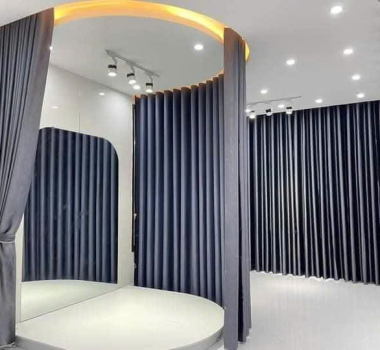 MÀN VẢI MÀU GHI CHO STUDIO